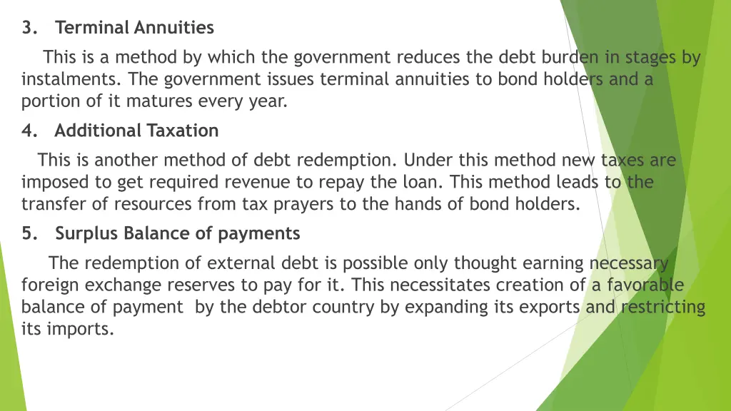 3 terminal annuities this is a method by which