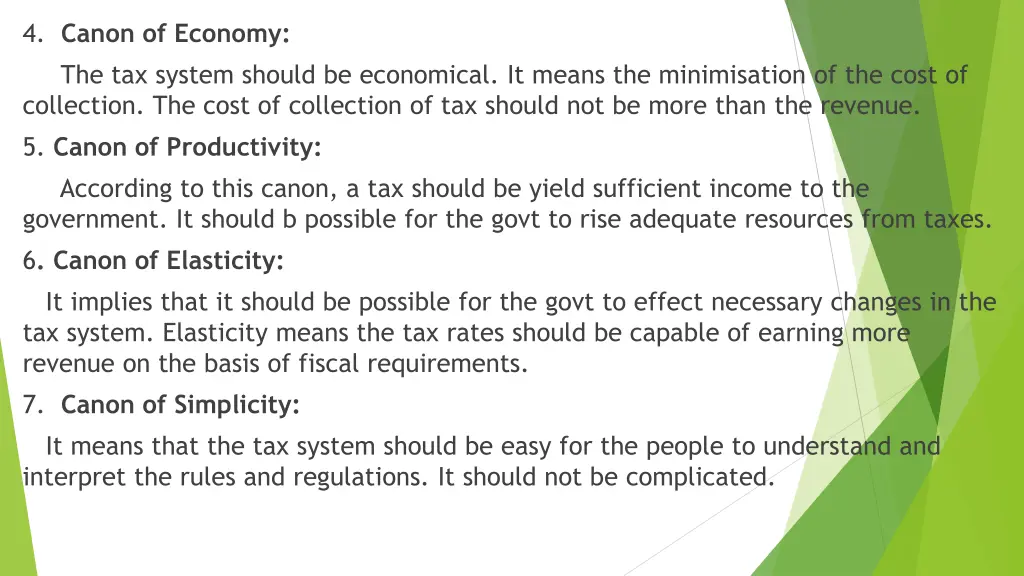 4 canon of economy the tax system should
