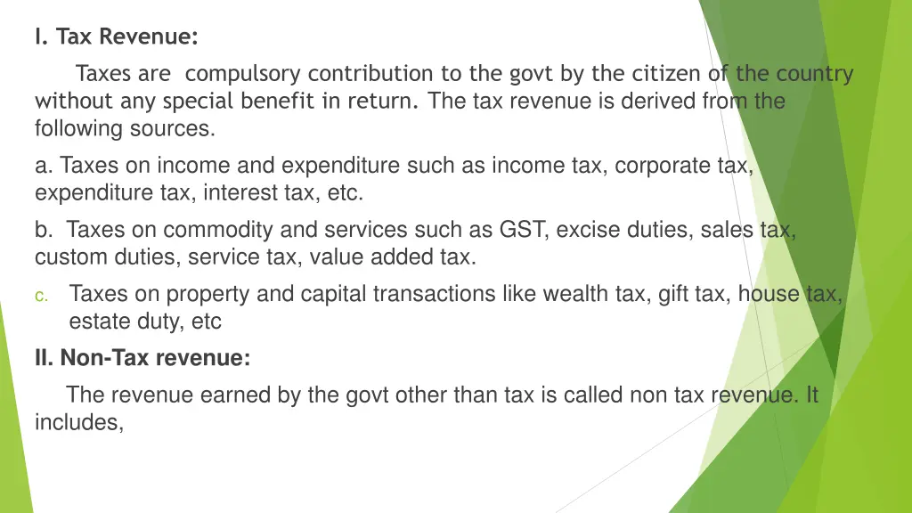 i tax revenue taxes are compulsory contribution