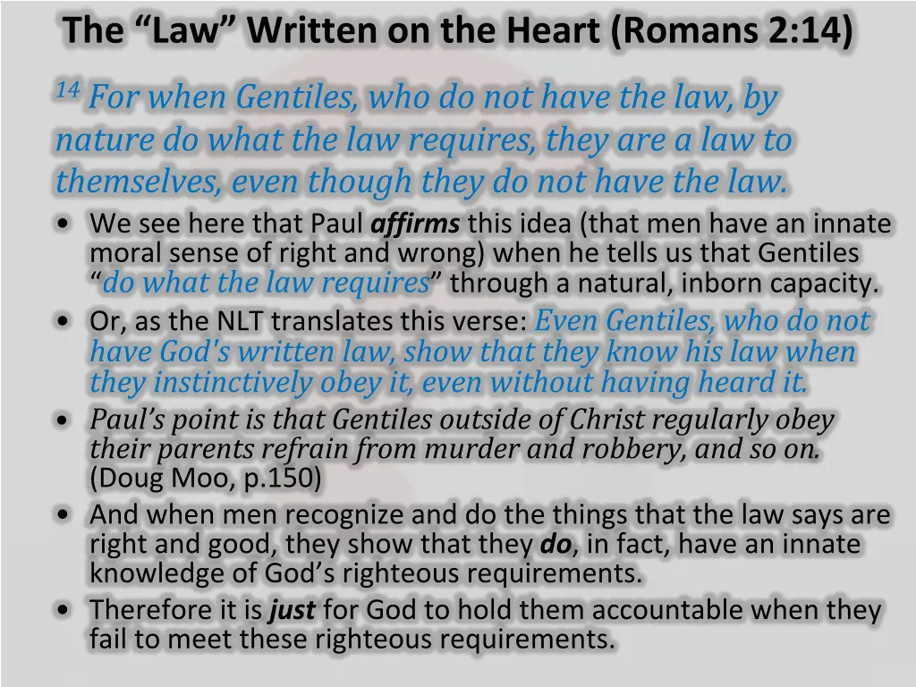 the law written on the heart romans 2 14 1