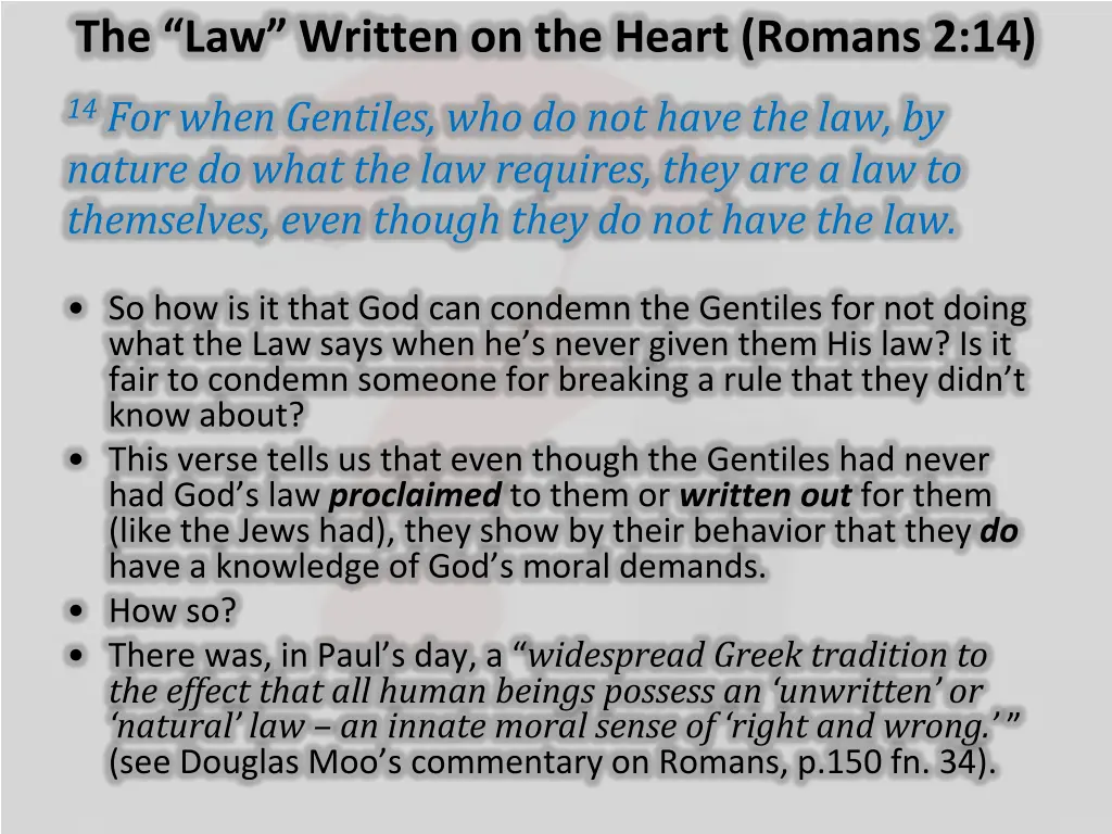 the law written on the heart romans 2 14