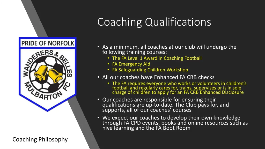 coaching qualifications