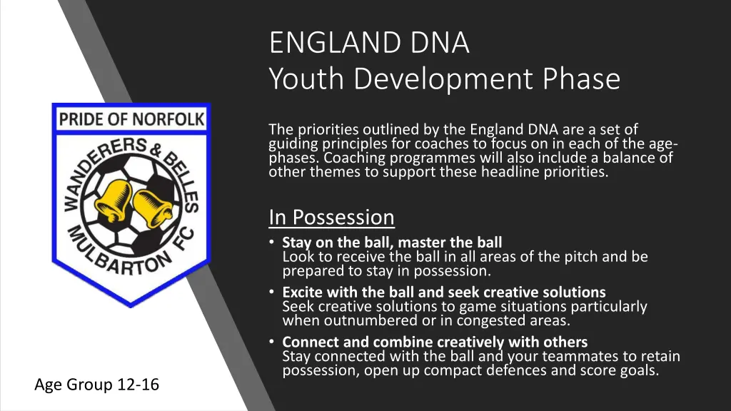 england dna youth development phase