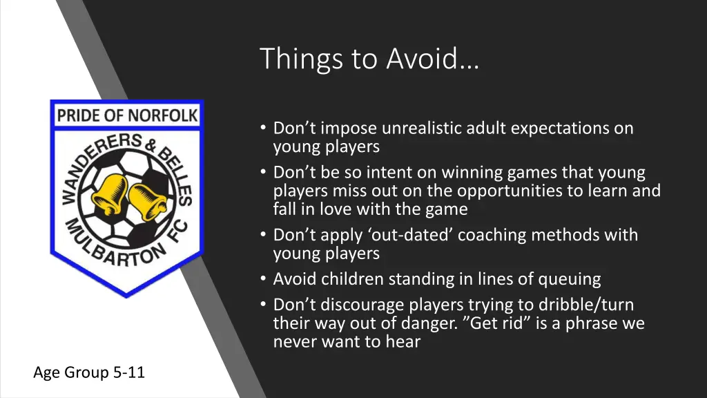 things to avoid