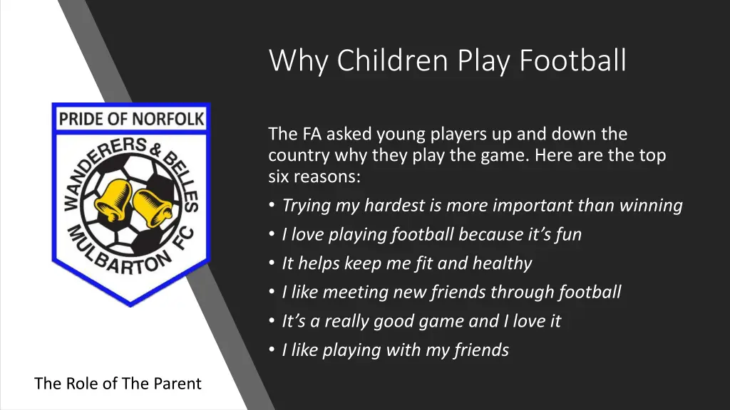 why children play football