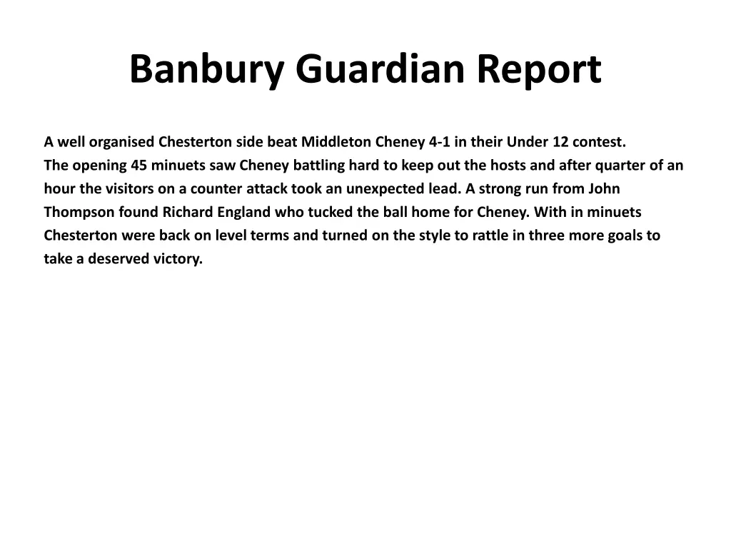 banbury guardian report 3
