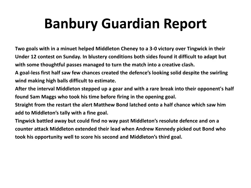 banbury guardian report 6