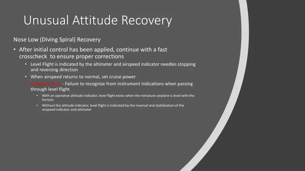 unusual attitude recovery 4