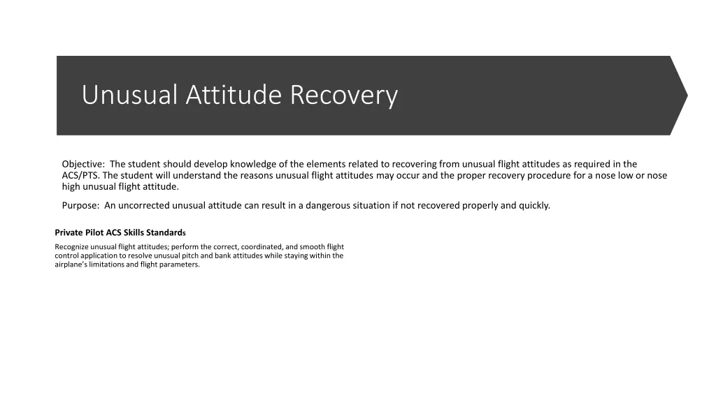 unusual attitude recovery 6