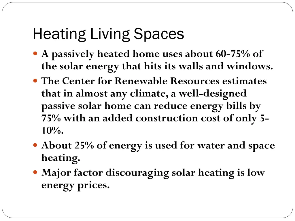heating living spaces 1