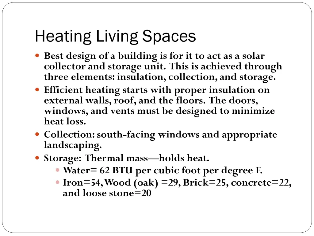 heating living spaces best design of a building