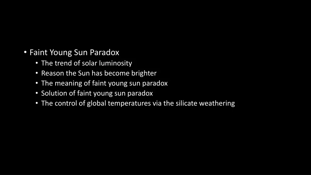 faint young sun paradox the trend of solar