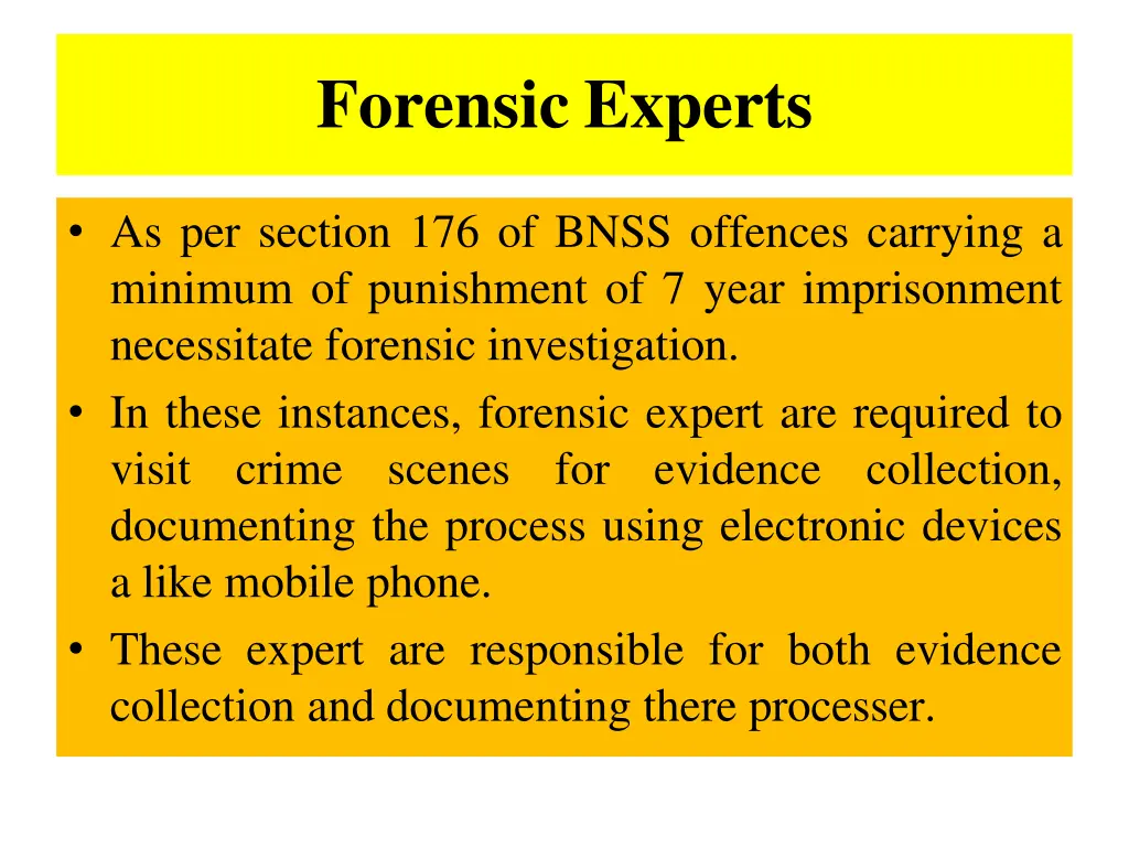 forensic experts