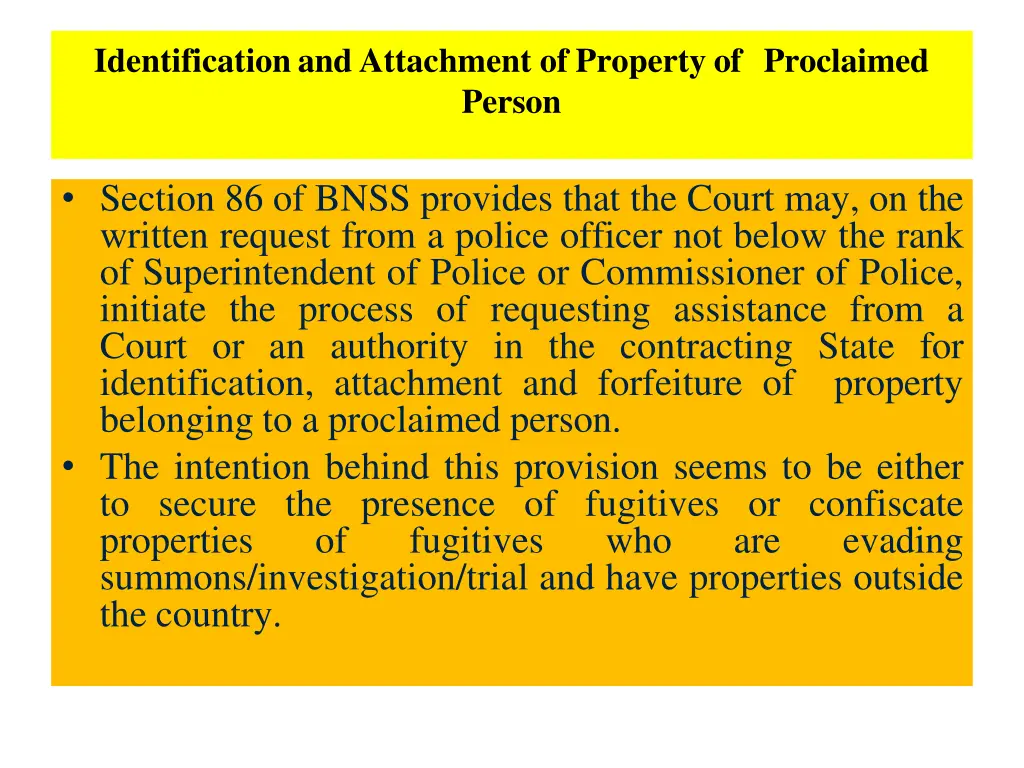 identification and attachment of property