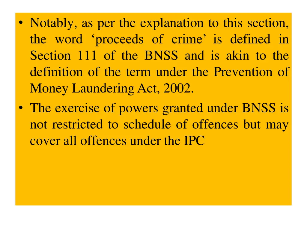 notably as per the explanation to this section