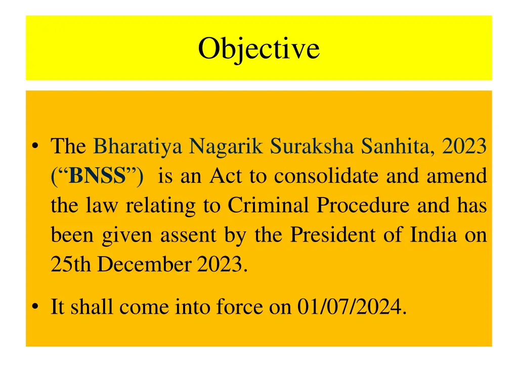objective
