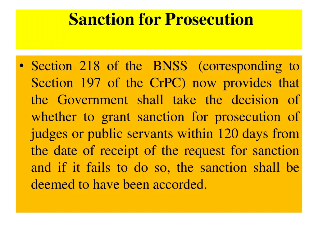 sanction for prosecution
