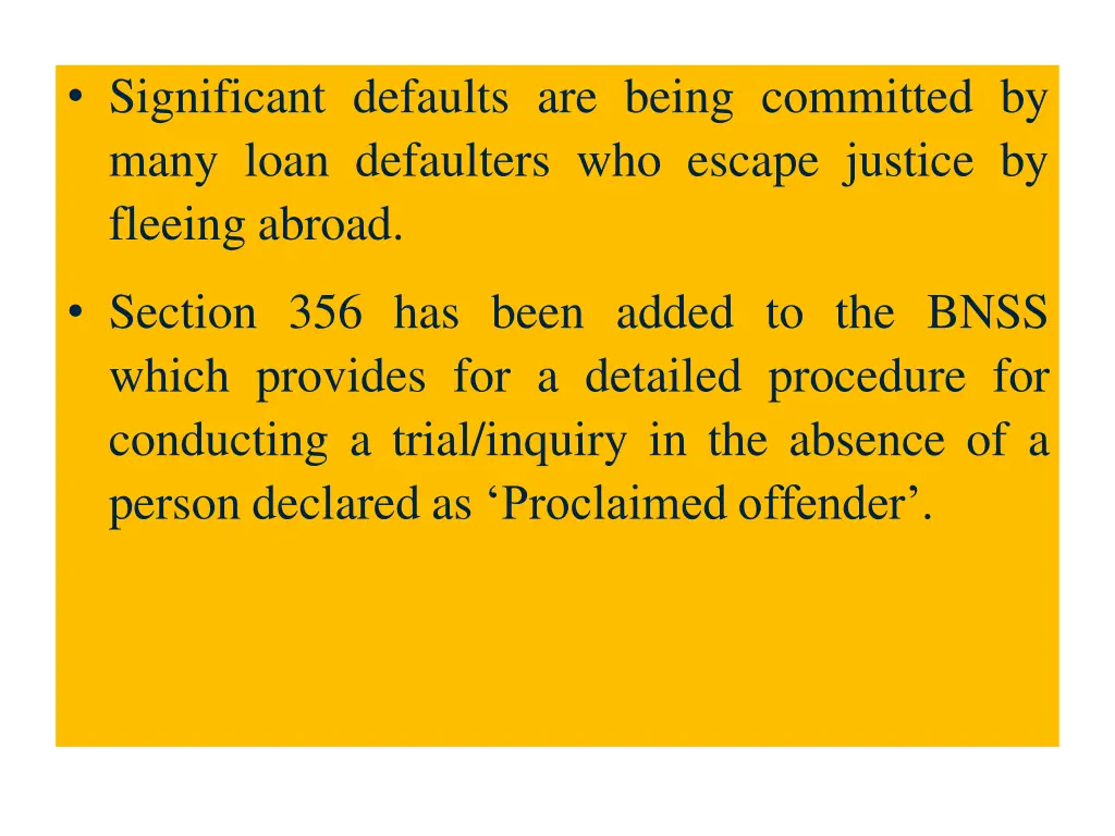 significant defaults are being committed by many