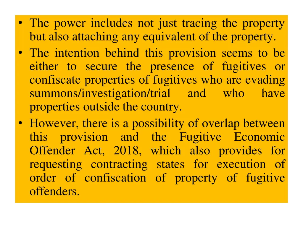 the power includes not just tracing the property