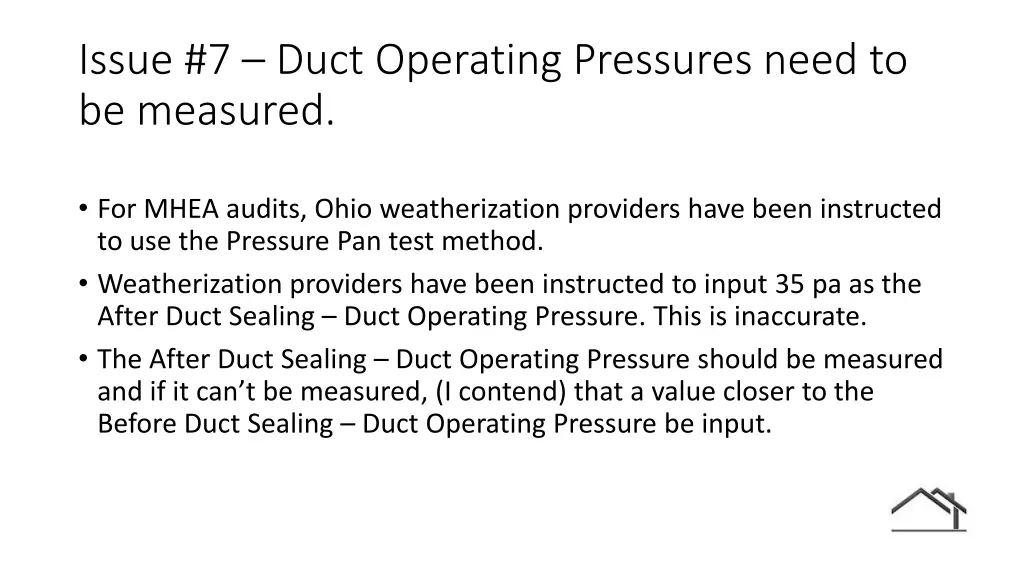 issue 7 duct operating pressures need 1