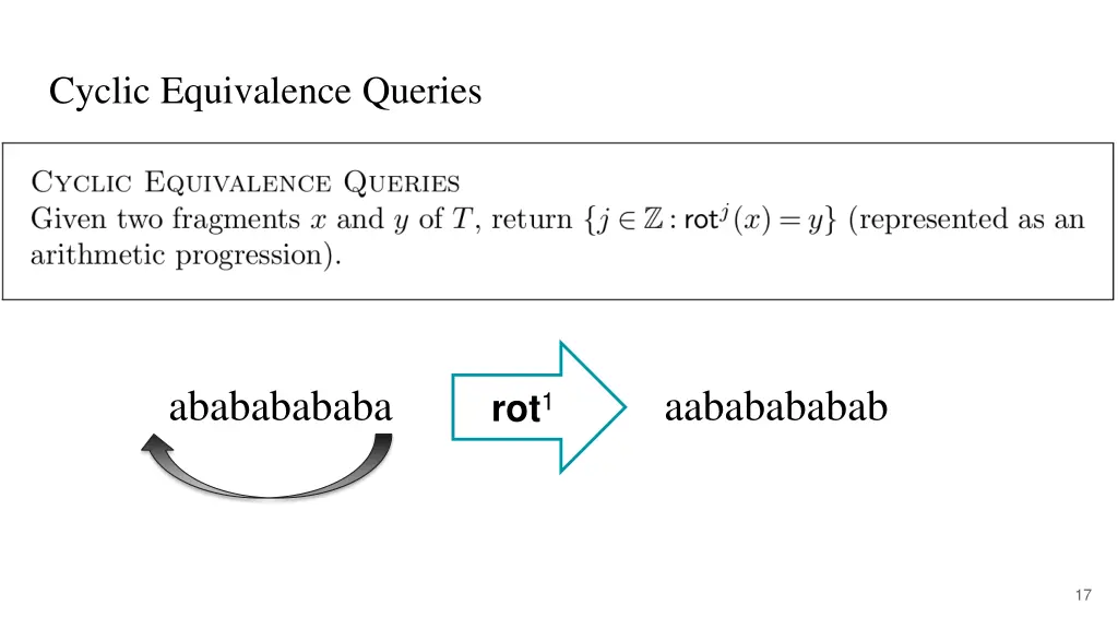 cyclic equivalence queries