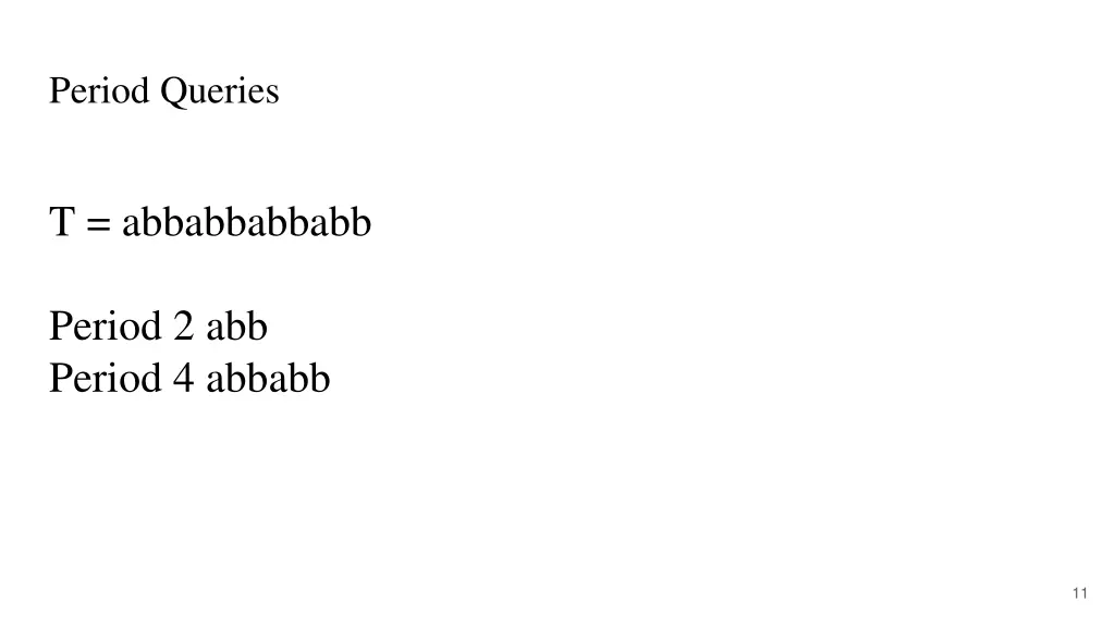 period queries 1
