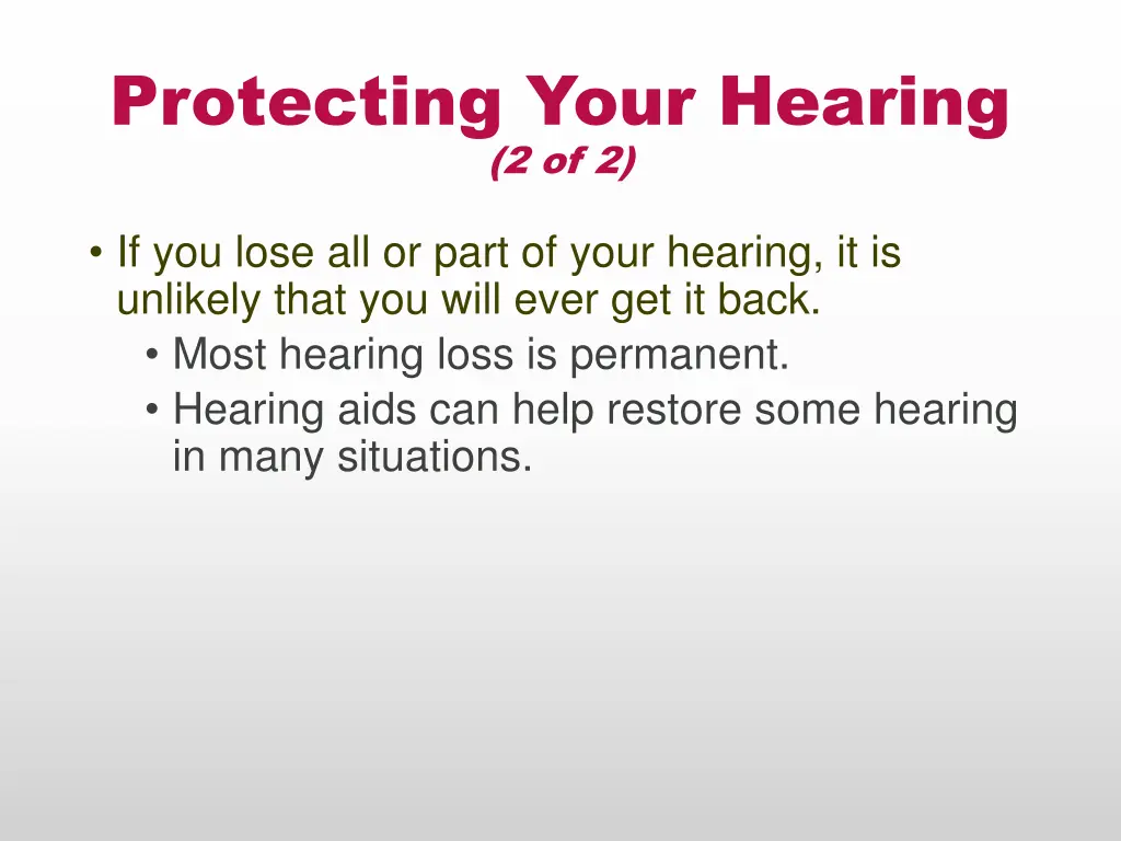 protecting your hearing 2 of 2