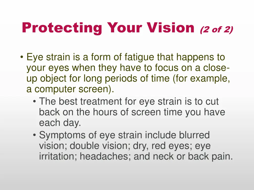 protecting your vision 2 of 2