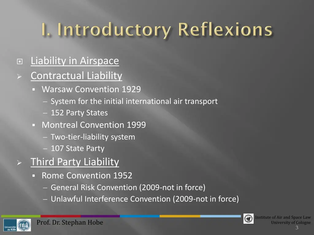 liability in airspace contractual liability