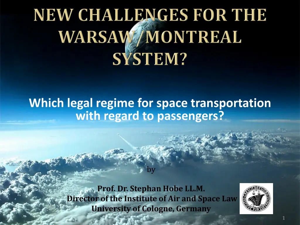 which legal regime for space transportation with