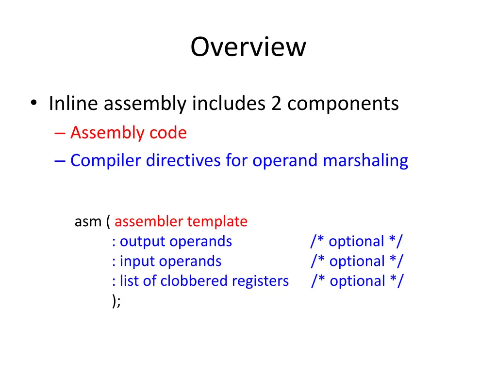 overview