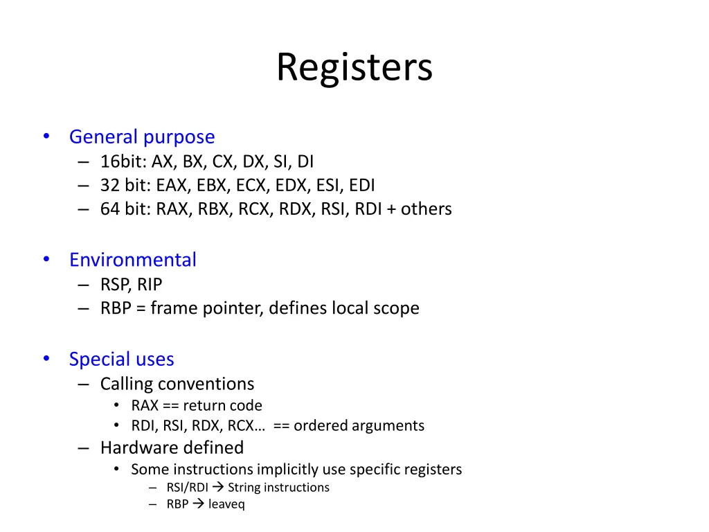 registers