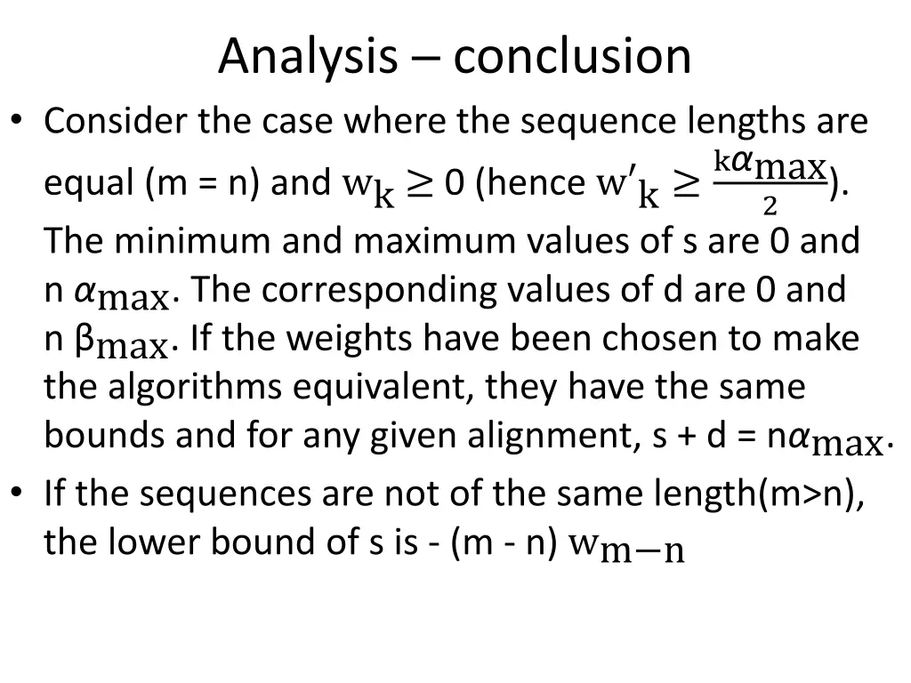 analysis conclusion consider the case where