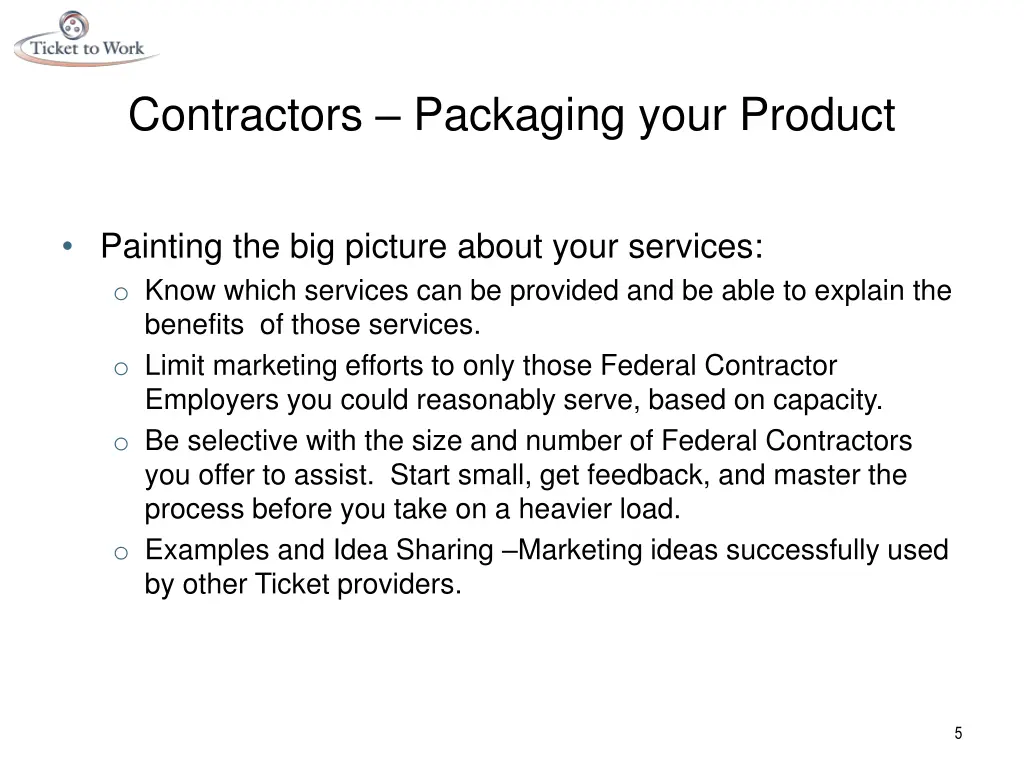 contractors packaging your product