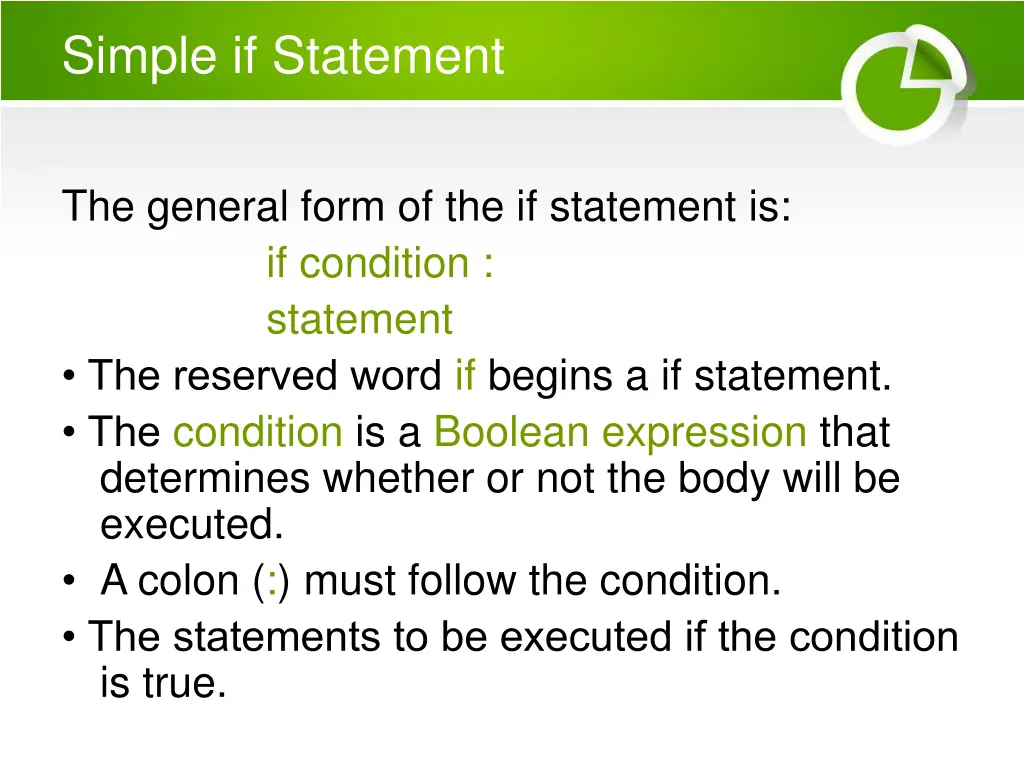 simple if statement