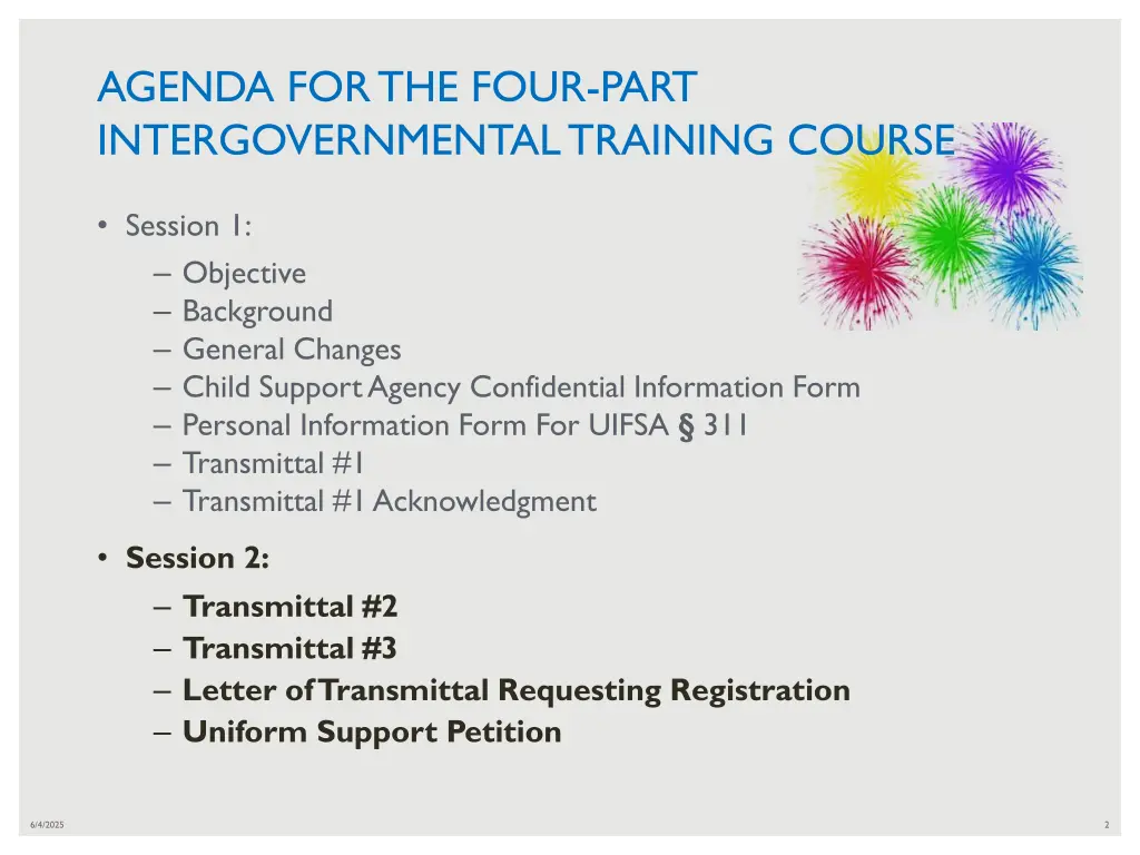 agenda for the four part intergovernmental