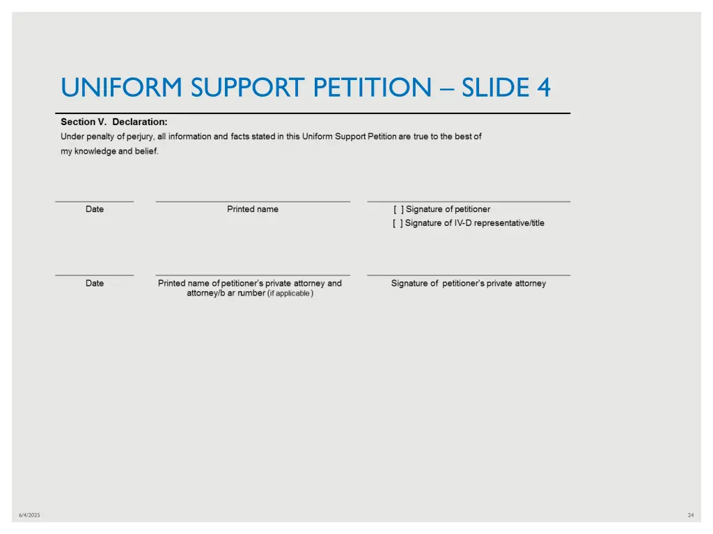 uniform support petition slide 4
