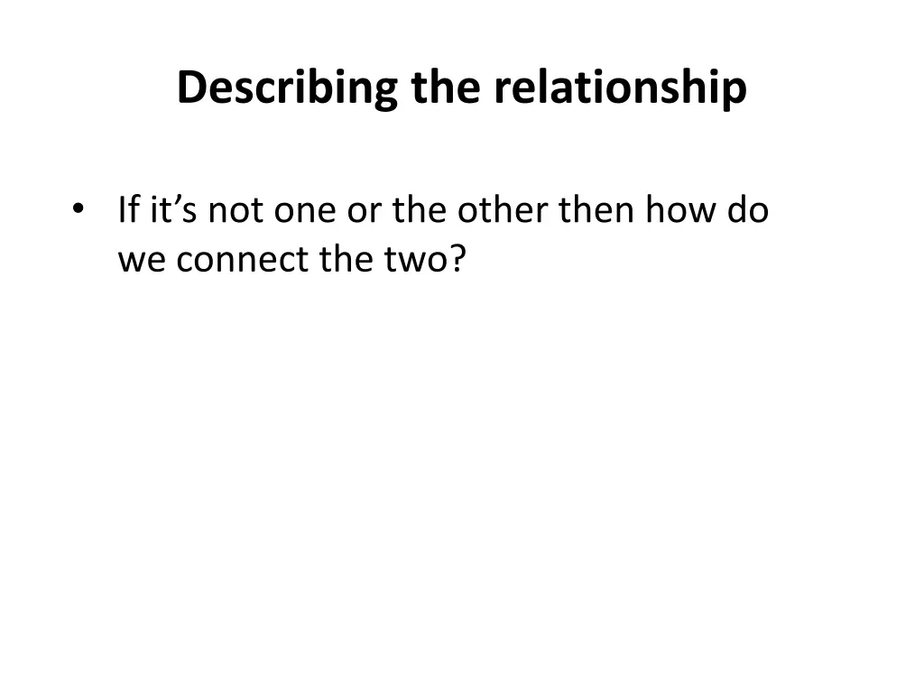 describing the relationship 3