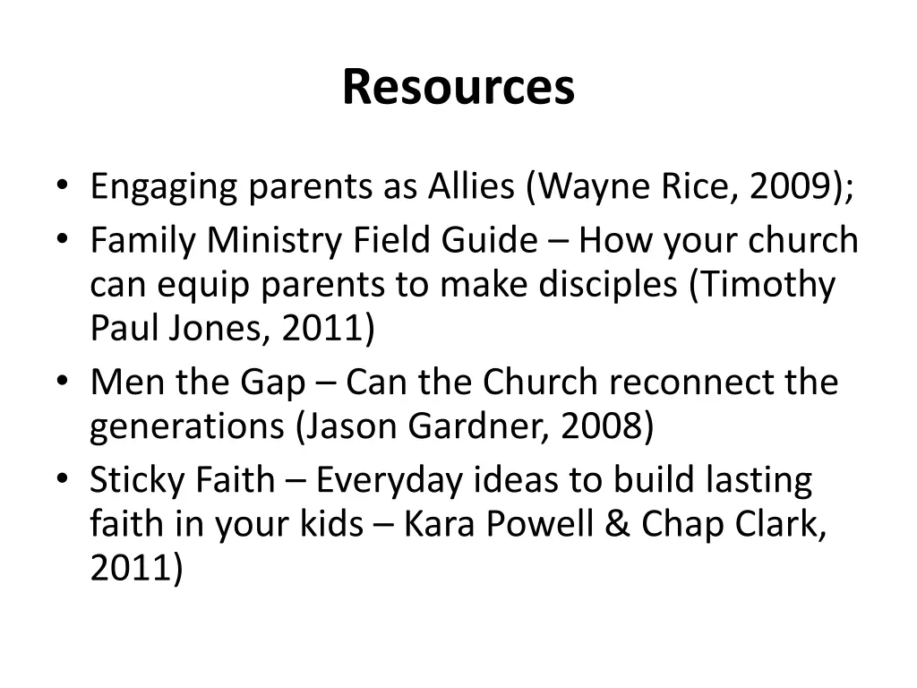 resources