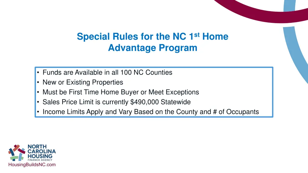 special rules for the nc 1 st home advantage