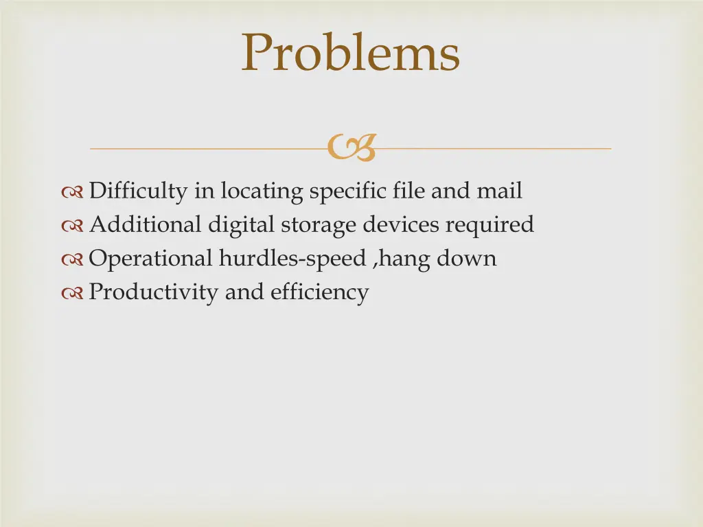 problems