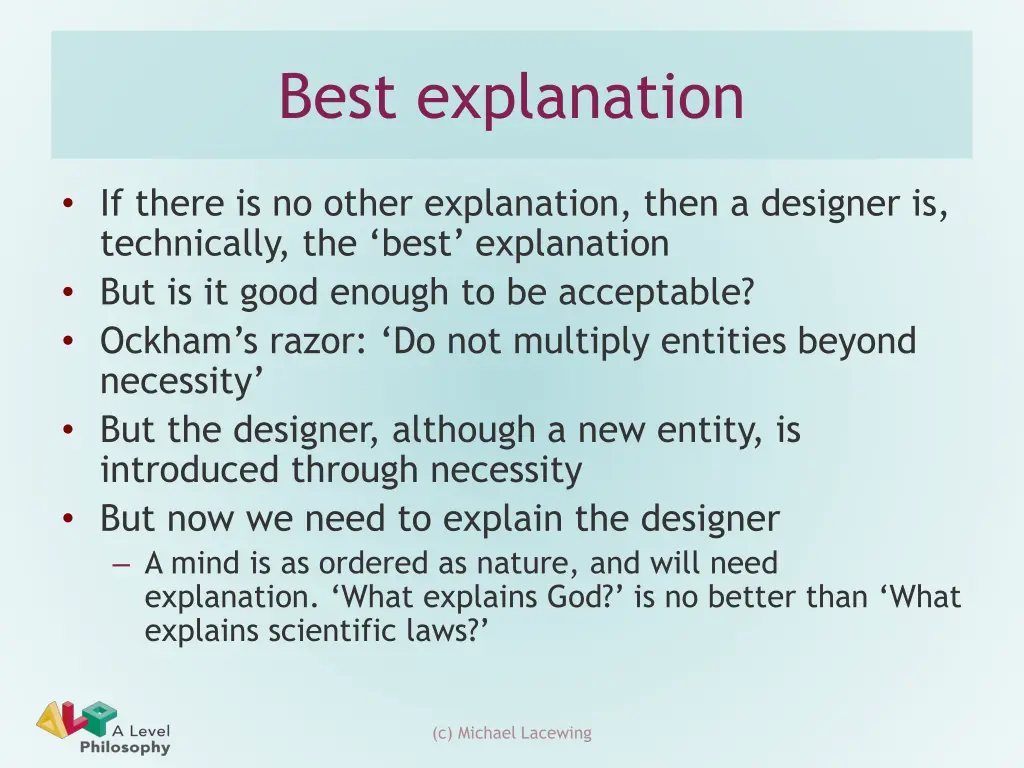 best explanation