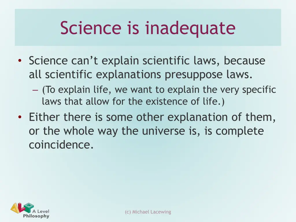 science is inadequate