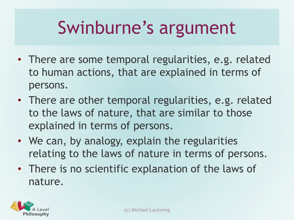 swinburne s argument