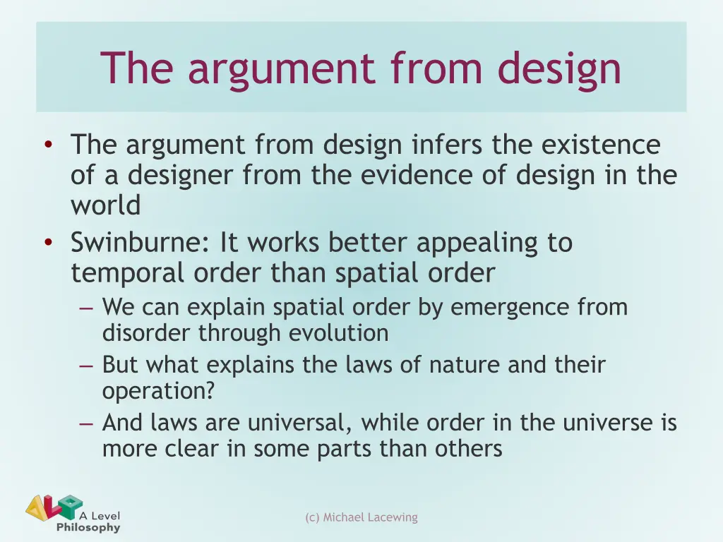 the argument from design