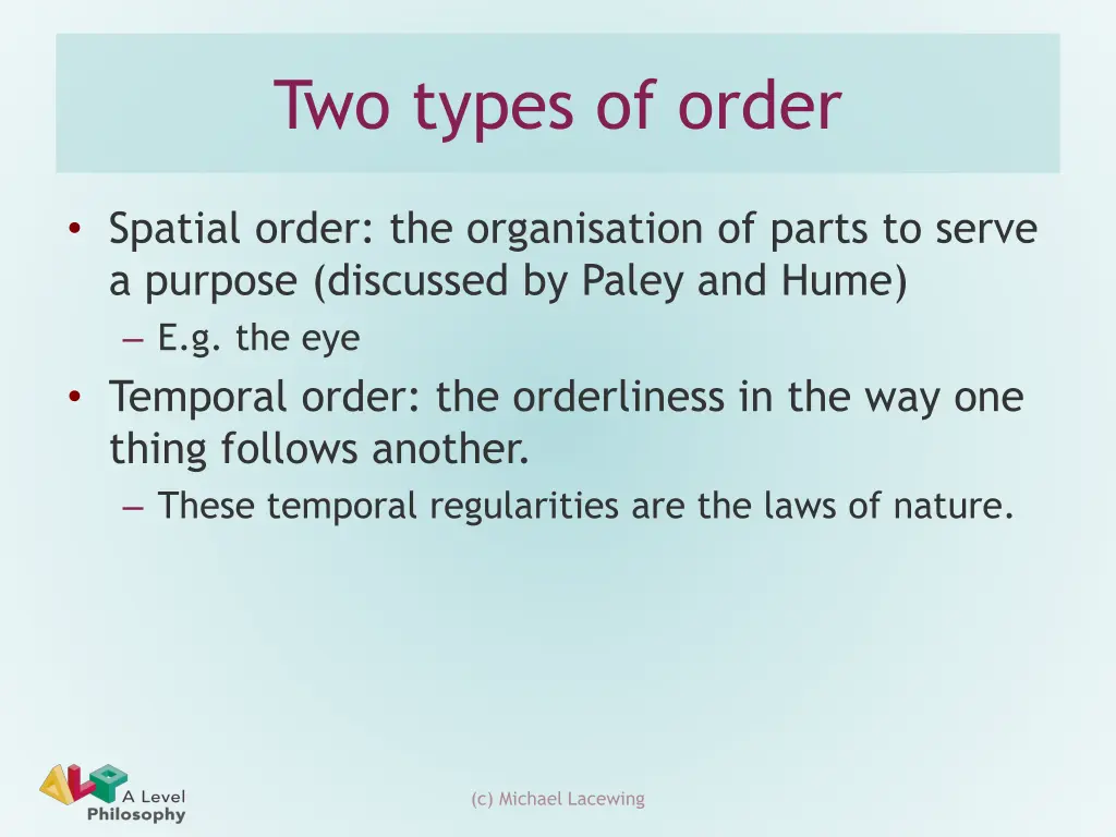 two types of order
