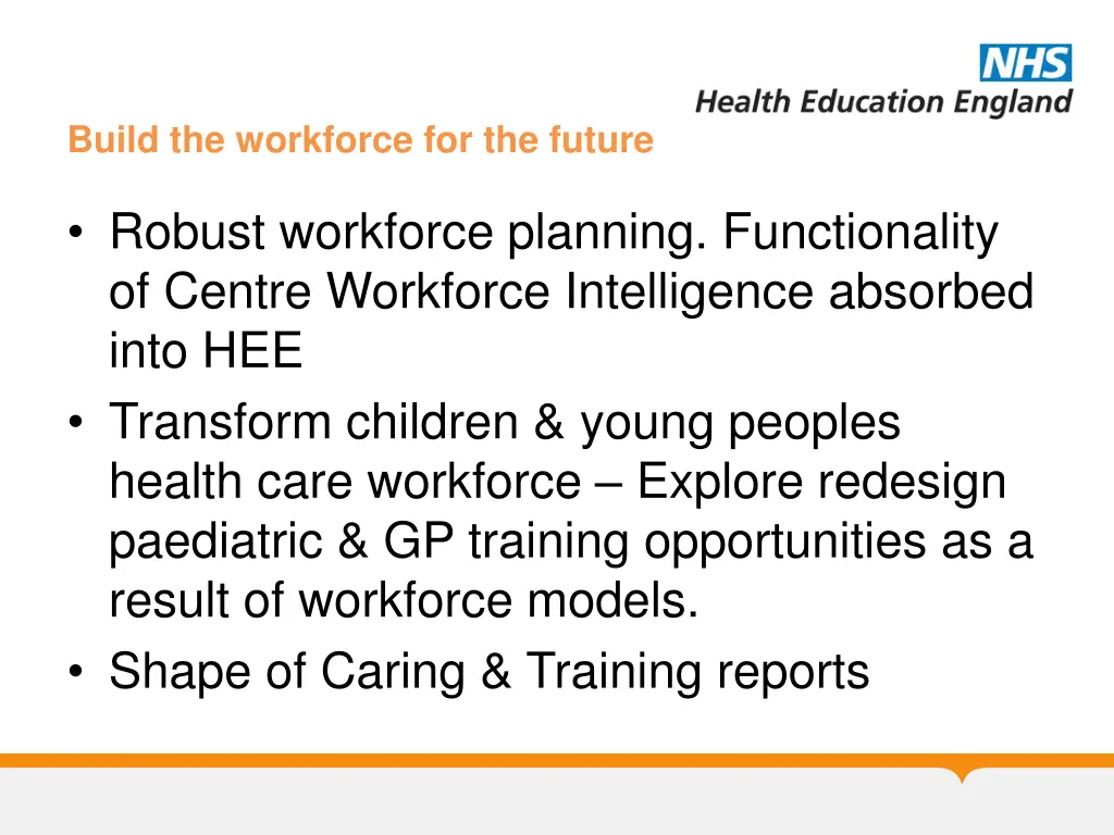 build the workforce for the future