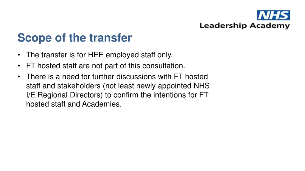 scope of the transfer
