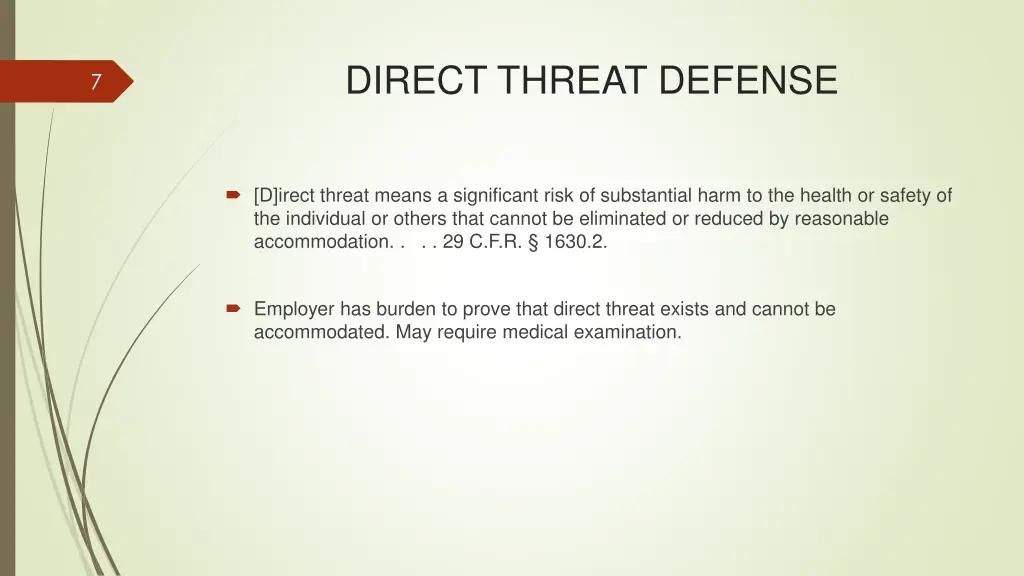 direct threat defense