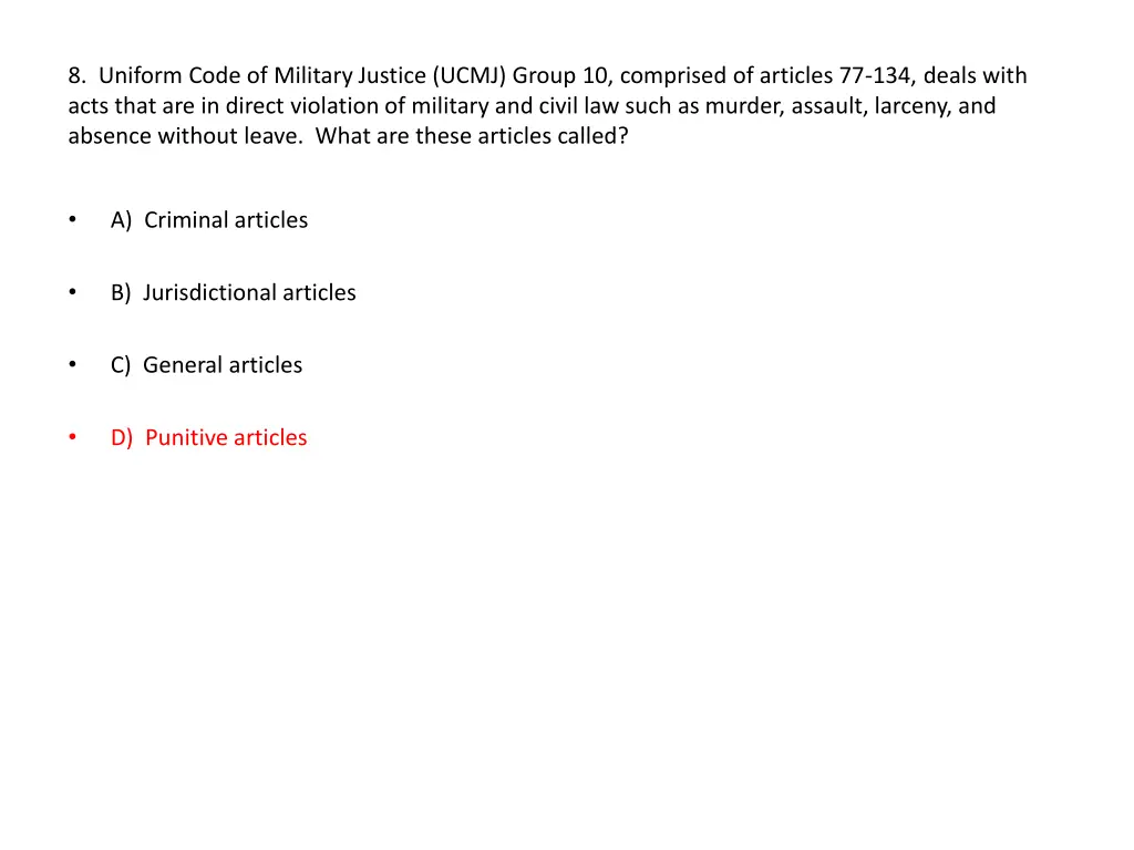8 uniform code of military justice ucmj group